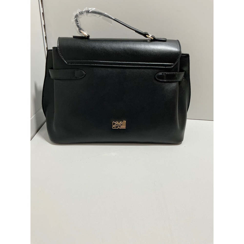 Cavalli Class Tatiana Large Top Handle Bag Black Satchel CCS2560S-BLAK